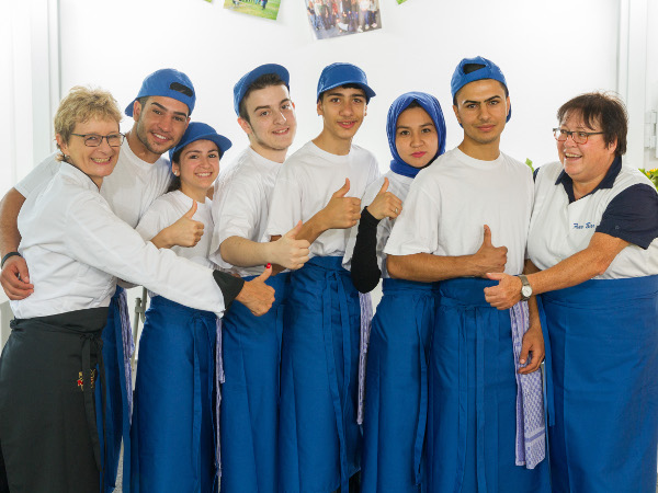 Schülerinnen und Schüler der Vorbereitungsklasse für junge Geflüchtete (Vabo)